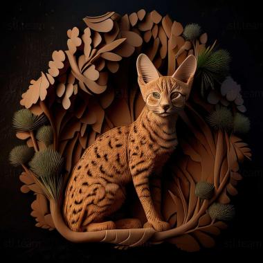 3D model Savannah cat (STL)